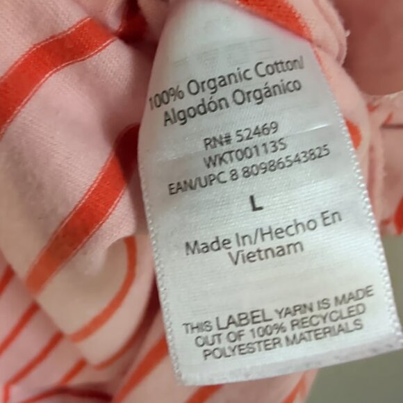 Pair Of Striped Free Assembly Crop T-Shirts | Size L - Picture 3 of 7